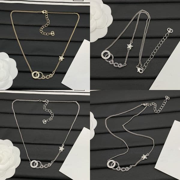 cc jewelry necklace designer Inlaid Diamond Necklace for Women N24S