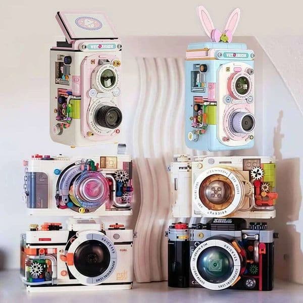 Retro camera Kit Construction Model Building Blocks Collectible Gift Idea Set for Adults Teen Boy and girl Toy C260306