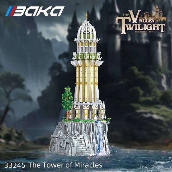 3726PCS Tower of Miracles Building Blocks European Myth Lighthouse Models Bricks Desktop Decoration Toys For Kids Holiday Gifts K260311