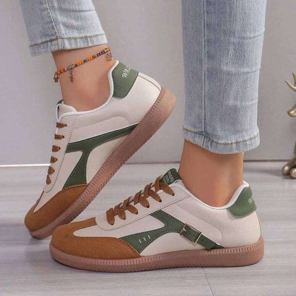 Buckle Sneakers 2025 Spring/autumn Fashion Flat Loafers Comfortable Slip on Lightweight Outdoor Shoes for Women