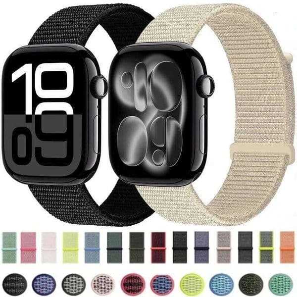 Nylon Loop Strap For Watch 11 10 9 8 7 46mm 45mm 42mm 41mm Ultra 3 2 49mm Braided Bracelet iWatch 6 5 4 SE3 44mm 40mm Belt H260305