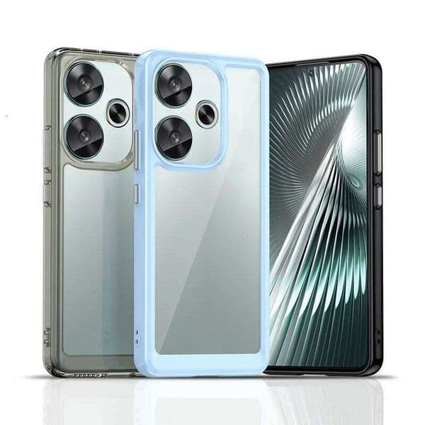 Transparent Colorful TPU Case for Poco F6 F5 5G X6 X5 M6 Pro 4G Protective Cover Frame Funda Coque Capa H260305