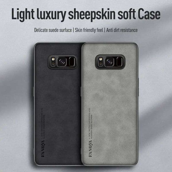 Retro Leather Skin Feel For Galaxy S8 Plus S8Plus Shockproof Matte Silicone Soft Case Cover H260305