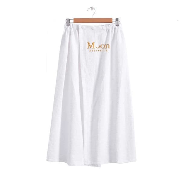 AHSNME Customized Monogram Letter Bathrobe for Woman Beauty Salon Pure Cotton Bath Wrap Custom Bath Skirt 260305