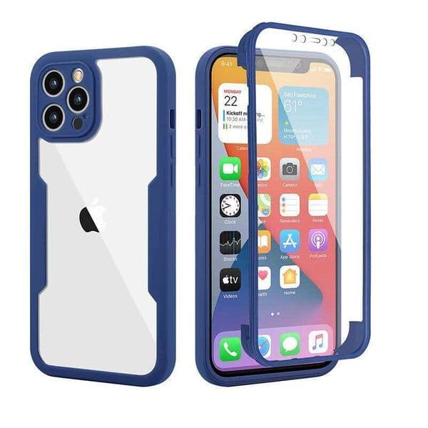 360 Full Body Protective Case For iPhone 15 14 13 12 11 Pro Double-Sided TPU All-inclusive Funda XR X XS Max 7 8 Plus Cover H260305