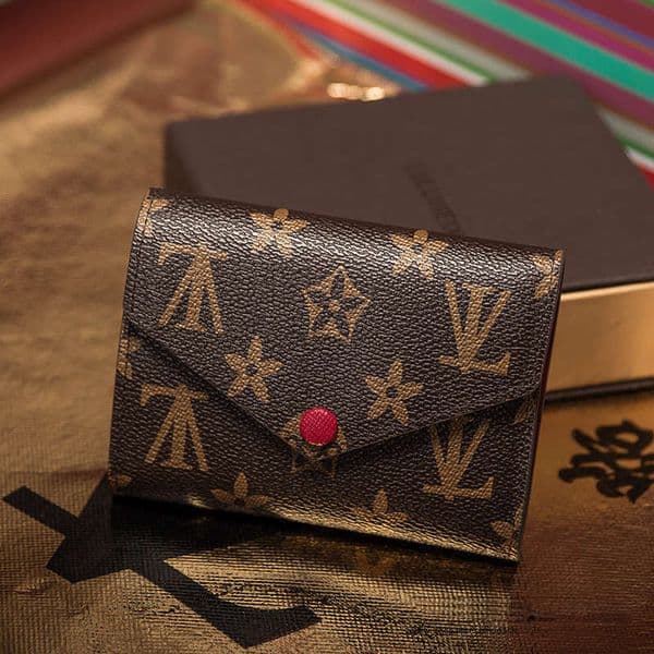 mini luxury Ladies and women Leather Wallet Classic Flap Button Women Long Wallets Leather Zipper Coin Purse Woman Card Holder Clutch Bag old flower Purses With box