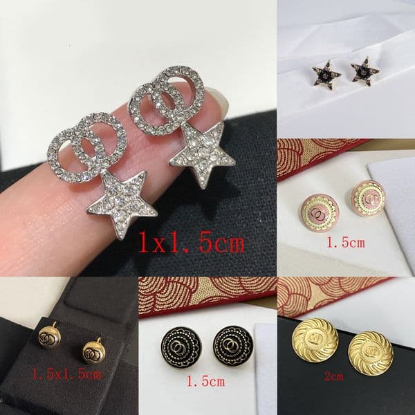 Stud High-end Tassel Star Designers Round Geometric Famous Women Copper Crystal Pearl Earring High Quality Designer Letter Earrings Jewelry