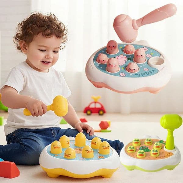 Montessori Baby Toys Cartoon Animal Theme Knocking Game Parent Child Board Hammering Game Toddler Educational Birthday Gifts260228BJ