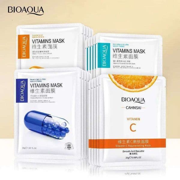 10pcs BIOAQUA Vitamin C Mask skincare Moisturizing Mark Whitenting Repairing Facial Masks for Face Skin Care 26W0307 26W0307