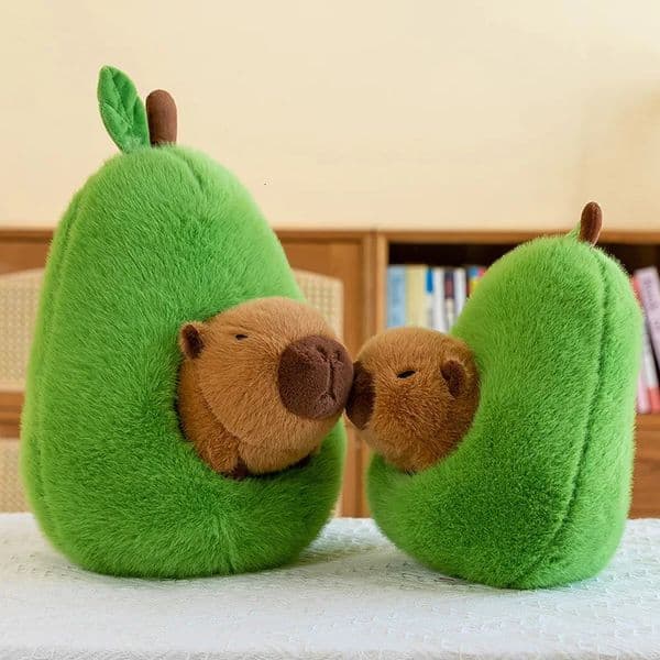 2-in-1 Baby Avocado Capybara 2535cm Plush Toy Stuffed Creative Into Fruit Transform Apple Pig Cuddly Doll for Kid Birthday Gift 260306