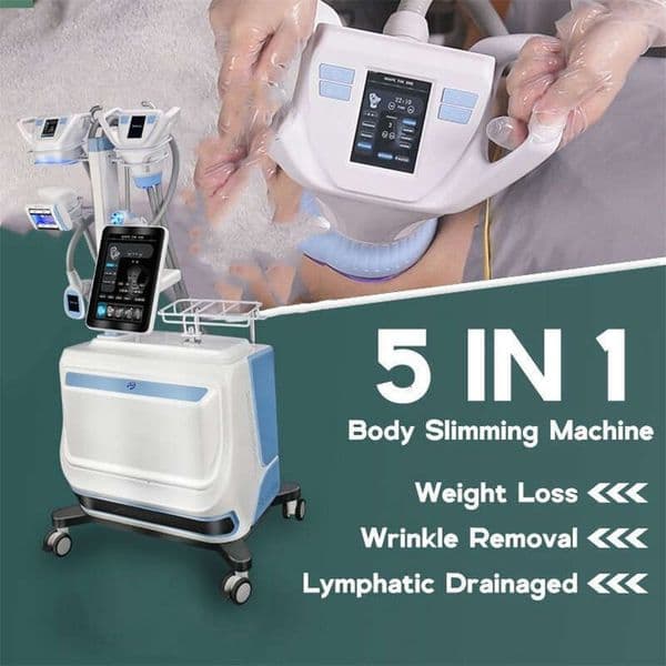 New Sale 5 IN 1 Vacuum Massage Roller Lymphatic Drainage Weight Loss Face Lifting Cellulite Reduction Skin Tightening Cavitation Vela Body Slimming Machine