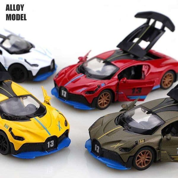 Bagged 1.36 new alloy DIVO simulation racing Diecast car, children's toy gift, pull-back openable metal car ornament, Z260307