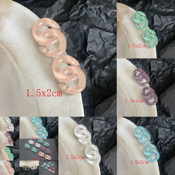 Ear Candy Colors Stud 925 Designer Silver Copper Letter Earring Fashion Womens Elegance Wedding Party Jewelry Accessories Resin Earrings