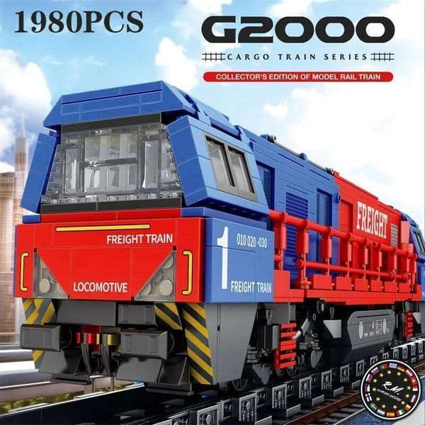 1980PCS G200 Passenger Building Blocks Ci Transport Train Model Bricks Adult Desktop Decoration Kids Toys Holiday Gifts K260311