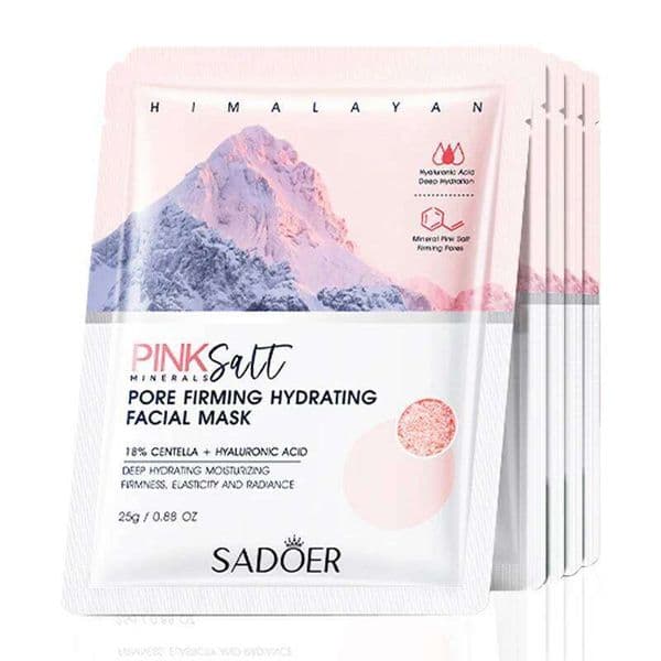 5pcs SADOER Himalayan Pink Salt Mask Moisturizing Brightening Firming Hydrating Facial Masks Face Skin Care Products 26W0307 26W0307