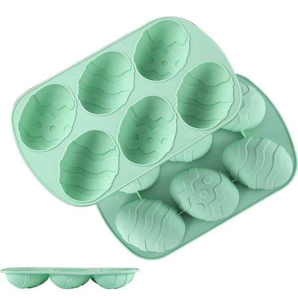 Easter egg silicone chocolate mold, food-grade non-stick silicone mold, household cake baking mold