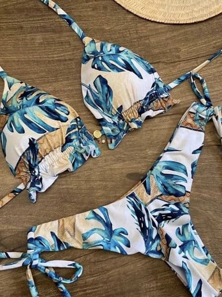 Sexy Bikini Set 2 piece Stamp Sport Swimwear Women Beachwear PushUp Padded Swimsuit Bodysuit Exquisite Bather 260307