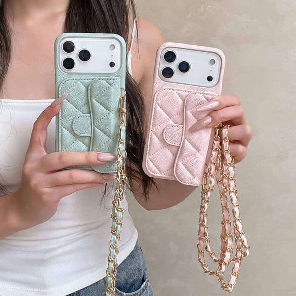 Crossbody Phone Case for IPhone 13 14 15 16 17 Pro Max Card Holder Wallet Lanyard Shoulder Strap Leather Cover H260305