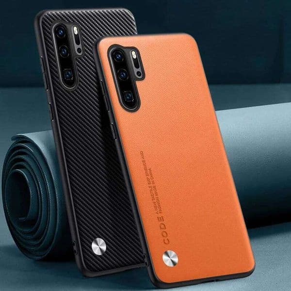 PU Leather Pro Back Cover Matte Silicone Full Protection Phone Case For P30 P30Pro Coque H260305