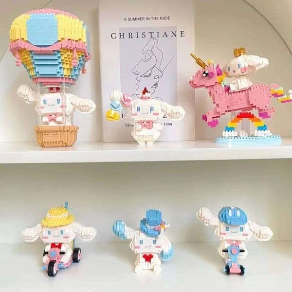 Cinnamoroll Small Block Cute Puzzle Birthday Gift for Boys and Girls, Car Block, Puppy Toy, 10cm C260306