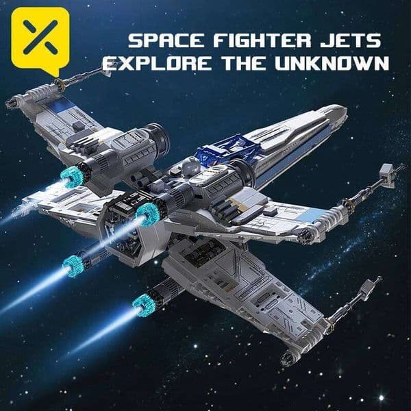 TOYLINX Space Fighter Jet DIY Model Bricks 1271PCS Moc Building Blocks Education Toys Birthday Christmas Gifts for Kids K260311