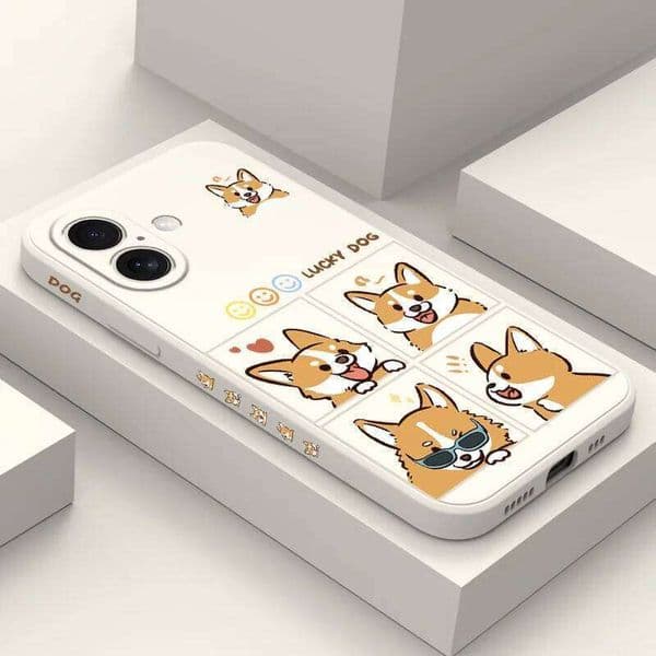 Silly Corgi Phone Case For iPhone 17 16 15 14 13 12 11 X XR XS Plus Pro Max Mini Silicone Cover H260305