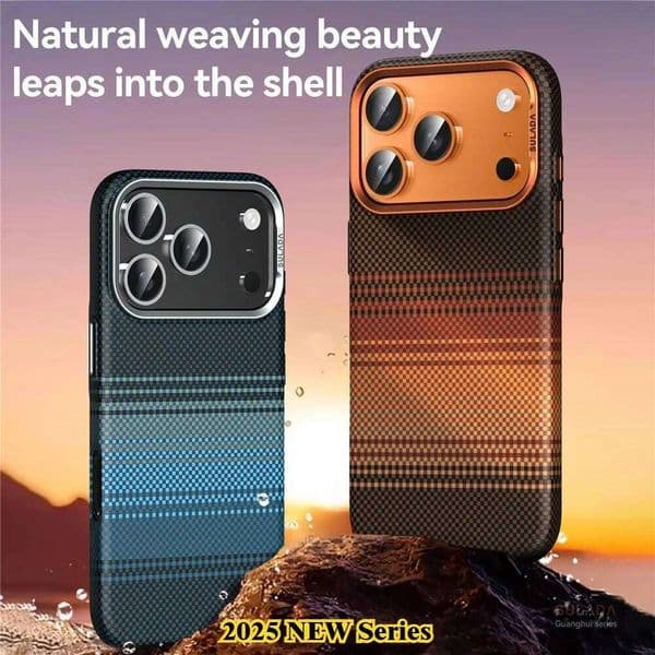 Ultra Strong Magnets Carbon Fiber Pattern Phone Case for IPhone 17 Pro Max Magnetic Wireless Charging Shockproof Protect Cover H260305