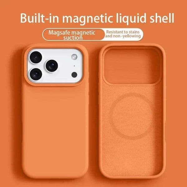Magnetic Phone Case iPhone 17 Air Liquid Silicone Cases For iPhone17 16 Pro Max 17Pro Soft Bumper Cover 26L0422