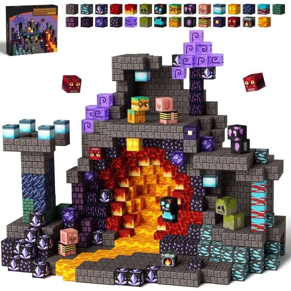 100pcs Magnetic Advanced Geometry Constructor Set kid, Montessori Building Blocks Children Toys for Christmas Holiday C260306