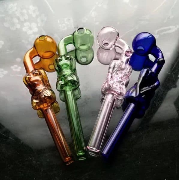 New Glass Smoking pipes hookah Oil Burner Pipes Smokings Full color beauty hotpot