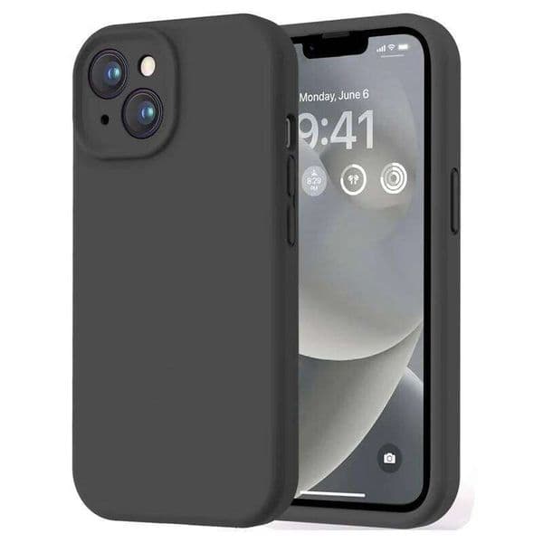 Black Phone For iPhone 16 15 14 11 12 Pro Max 7 8 Plus 13 Mini 16E SE 2022 Xr X Xs Matte Soft Back Cover Case H260305