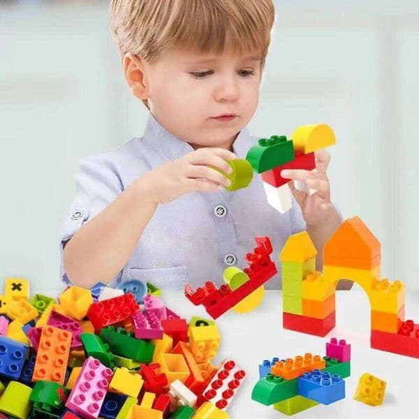 140PCS Big Size Building creative building blocks set of colorful classic basic silver brick DIY toys for baby Christmas C260306