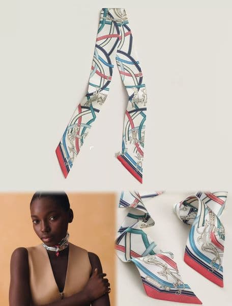 5*85cm 26SS H brand designer twill High quality H Designer ribbon Scarf Twill Long and Narrow Binding Wrap Handle 100% Silk Tie Neck Small Ribbon18 Mu Mi