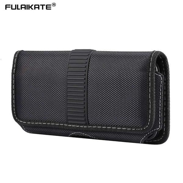 FULAIKATE 5.8" 6.1" 6.5" 6.7" 6.9" Horizontal Phone Bag for iPhone 13 Pro Max Durable Cloth Hanging Universal Men's Waist Pouch H260305