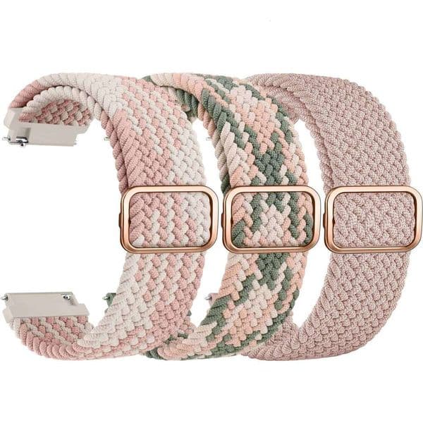 20/22mm Elastic Braided Band For Garmin Forerunner 55 265 965 255 165 245 /active 5 4 3/Venu 3 Sq 2/move Trend Bracelet H260305