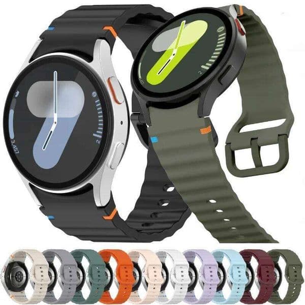 Original Band for 7/FE/5 Pro/6/4 classic 44mm 40mm Silicone sport belt bracelet correa Galaxy watch 7 Strap H260305