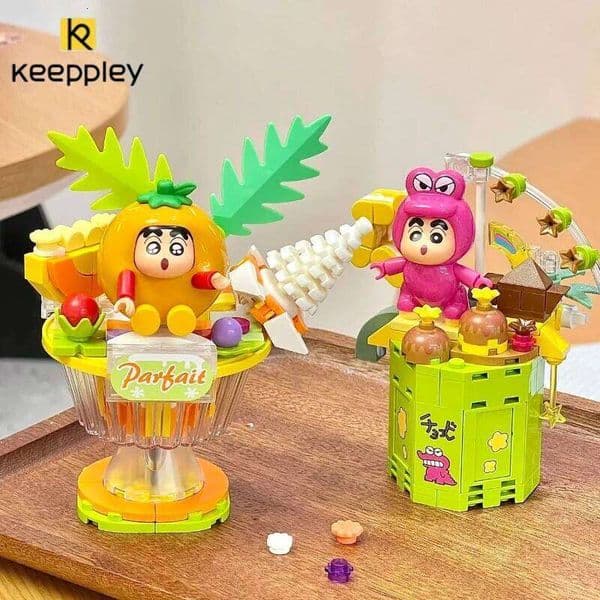 KEEPPLEY Building Blocks Crayon Shin Chan Delicious Series Small Particle Boy Girl Assembled Toy Model Ornament Festival Gift C260306