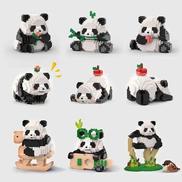 Panda Assembly Bricks Toys For Kids Girl Gift Creative Mini Micro Building Block for Adults Children Boy 6 to 8 Year C260306