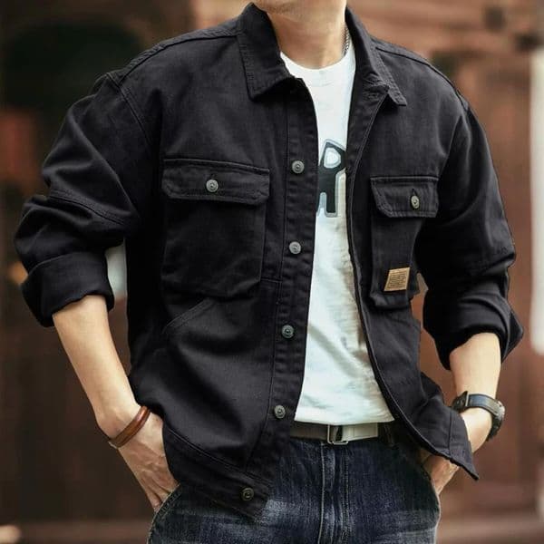 Spring Autumn Mens Denim Shirt Jackets Fashion Men Retro Streetwear Jean Coats Outdoor Windbreaker Cowboy 260304