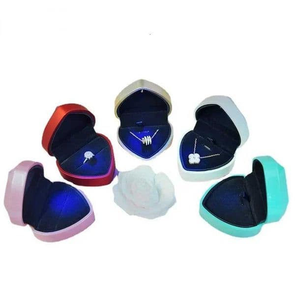 Creative Shaped LED Light Jewelry Box High-end Proposal Confession Ring Box Light Jewelry Box Pendant H260306