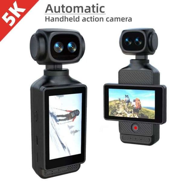 Action Camera K Ultra HD Wifi Pocket Camera With Auto Face Tracking Stabilization Touch Screen Hour Battery Supports Gb TF Card