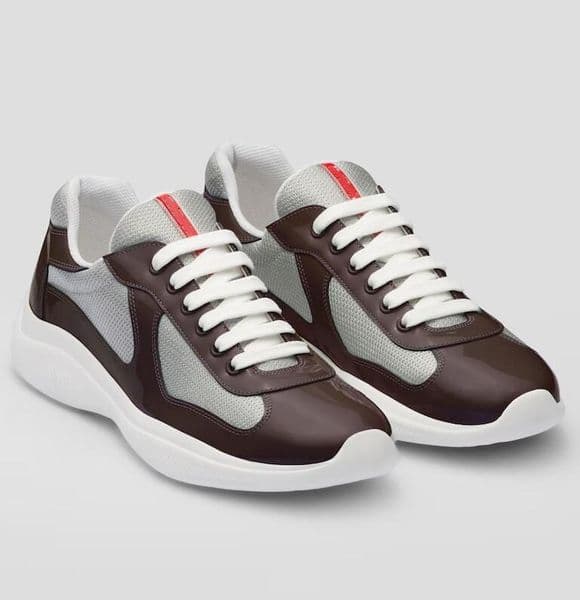 Luxury 2024S/S America's Cup Sneakers Shoes Men Patent Leather & Rubber Sole Fabric Trainers Wholesale Discount Runer Sports With Box EU38-46
