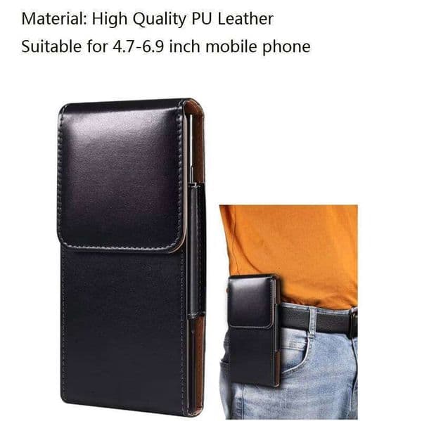 PU Leather Packs Casual Men Pouch Smartphone Belt Clip Case Waist Bag Mobile Phone Bags For iPhone H260305
