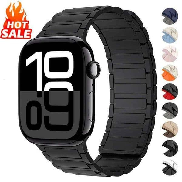 Magnetic Loop Strap for Watch Bands 46mm 44mm 40mm 45mm 41mm 42mm Silicone Bracelet iWatch Series 11 10 9 8 7 6 SE Ultra 3 H260305