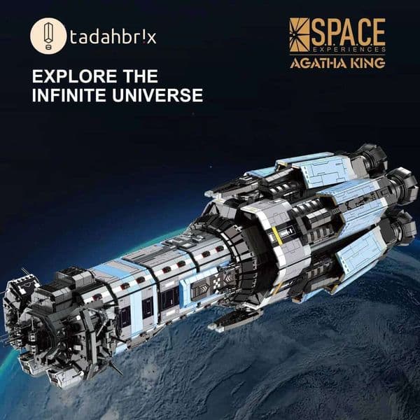 6778PCS Agatha King Battleship Building Blocks Creative Space Shuttle Model Bricks Desktop Decoration Toy For Kids Holiday Gifts Z260305