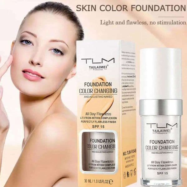 Colour Changing Liquid Foundation Hides Wrinkles & Lines, SPF15 BB Cream Makeup Base Concealer Moisturizing Primer All Skin Tone 26L0306