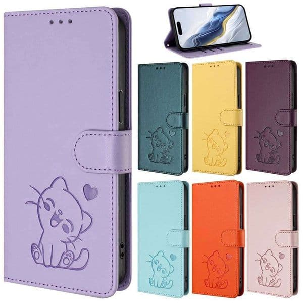Xiomi Cases for Funda Note 15 14 13 12 11 Pro Plus 14S 12S Leather Wallet Flip Cover kawaii Cat Phone Case H260305