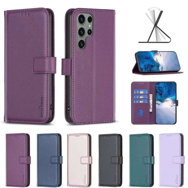 Flip Leather Wallet Case For Galaxy S24 Ultra Plus S23 FE A71 A72 A73 Xcover 7 S22 S21 H260305