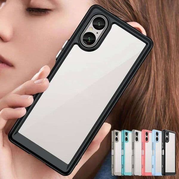 Colorfull Transparent TPU Case for Sony Xperia 5 1 10 V Protective Cover Shockproof Clear Frame Funda Coque H260305