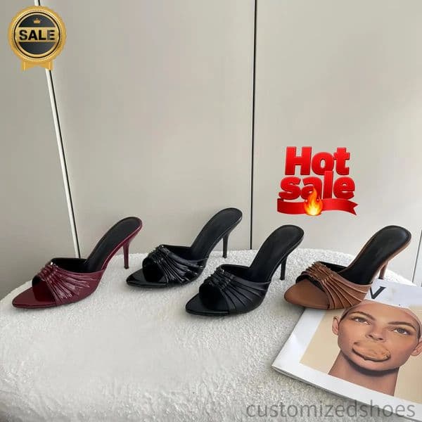 dress shoes designer heels women Sandals sandals Designer High Heels Women Open Toe Stiletto Heel 8.5cm Classic Metal Letters Sandal Fashion Stylist Shoes size 35-41